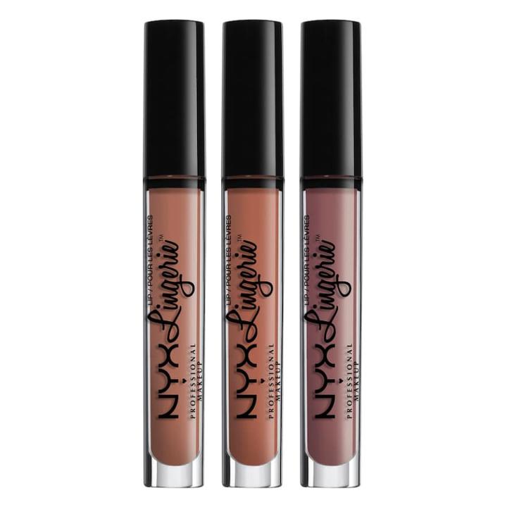 Nyx Professional Makeup Lip Lingerie Set 3, Multicolor
