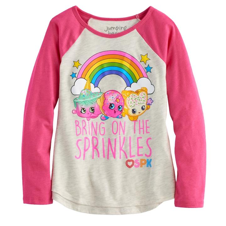 Girls 4-10 Jumping Beans&reg; Shopkins Bring On The Sprinkles Tee, Size: 8, Beige Oth