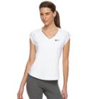 Women's Nike Pure V-neck Workout Top, Size: Xl, White