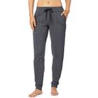 Women's Cuddl Duds Comfortwear Fleece Jogger Pants, Size: Small, Med Grey