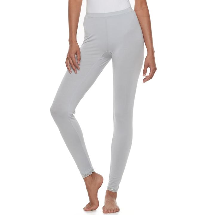 Women's Jockey Softwear Layering Leggings, Size: Small, Dark Grey