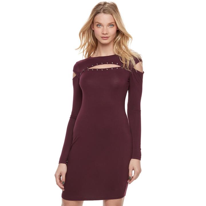 Women's Rock & Republic® Embellished Sheath Dress, Size: Large, Red