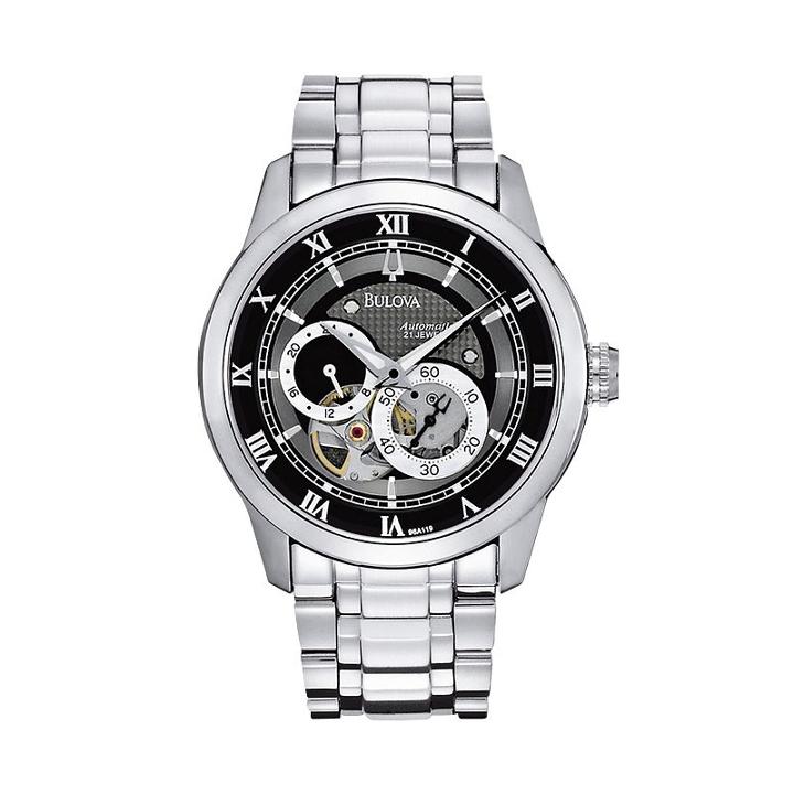 Bulova Men's Bva Stainless Steel Automatic Skeleton Watch - 96a119, Grey