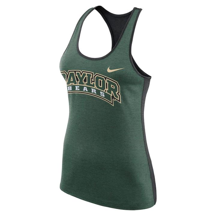 Women's Nike Baylor Bears Dri-fit Touch Tank Top, Size: Small, Green