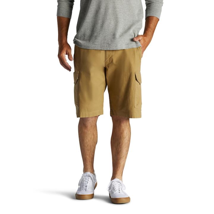 Men's Lee Extreme Motion Rover Shorts, Size: 33, Lt Beige
