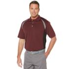 Men's Grand Slam Regular-fit Colorblock Performance Golf Polo, Size: Small, Purple Oth