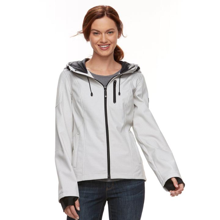 Women's Halitech Printed Soft Shell Jacket, Size: Small, White Oth