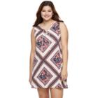 Juniors' Plus Size About A Girl Lace-up Swing Dress, Size: 3xl, Lt Purple
