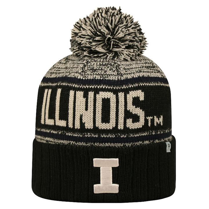 Adult Top Of The World Illinois Fighting Illini Heezy Skate Hat, Black