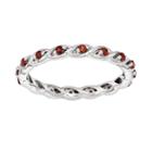 Stacks And Stones Sterling Silver Garnet Stack Ring, Women's, Size: 9, Red