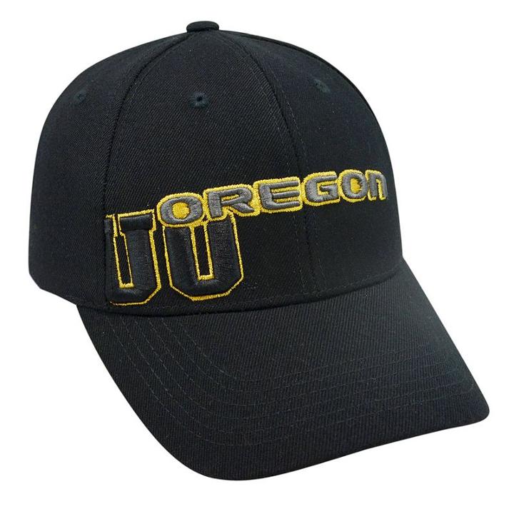 Top Of The World, Adult Oregon Ducks Burnout One-fit Cap, Black