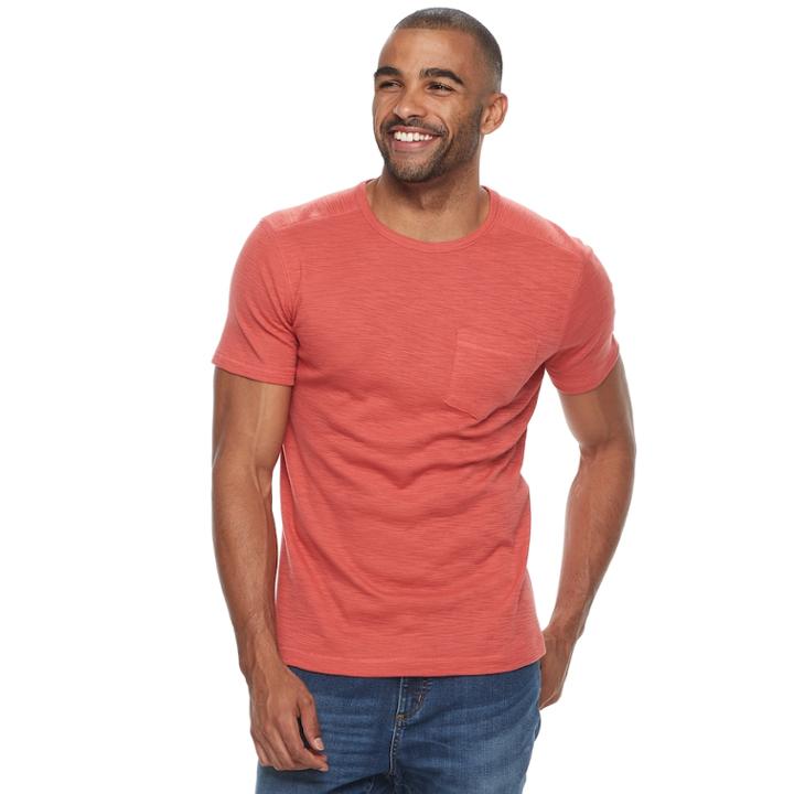 Men's Apt. 9&reg; Slubbed Pocket Tee, Size: Small, Med Pink