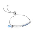 Brilliance Dream Lariat Bracelet With Swarovski Crystals, Women's, Size: 7, Blue