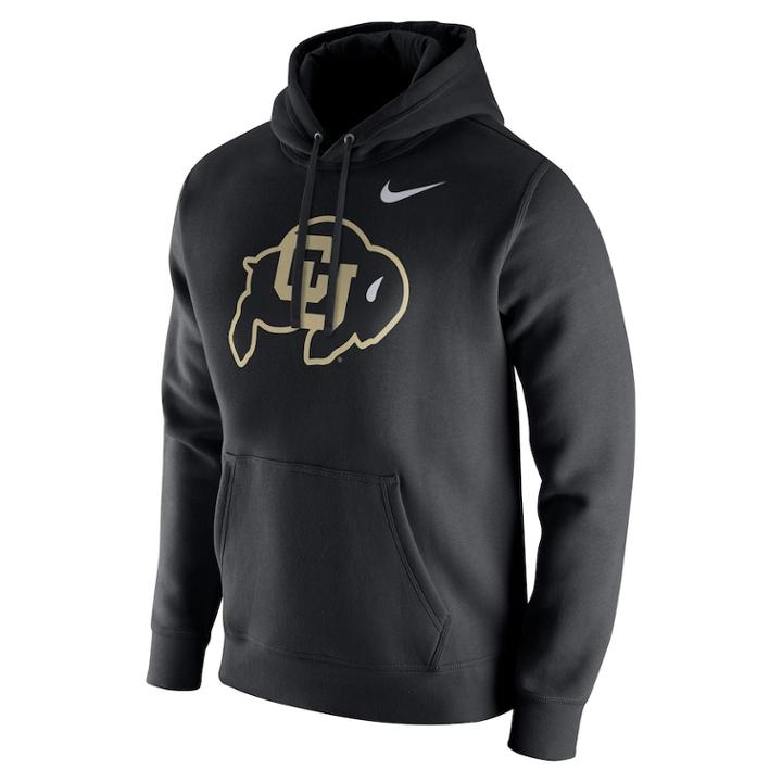 Men's Nike Colorado Buffaloes Club Hoodie, Size: Xxl, Black