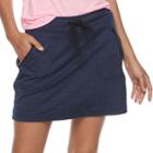 Women's Tek Gear&reg; Zipper Pocket Skort, Size: M Long, Dark Blue
