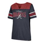 Women's '47 Brand Atlanta Braves Match Tri-blend Tee, Size: Large, Blue (navy)