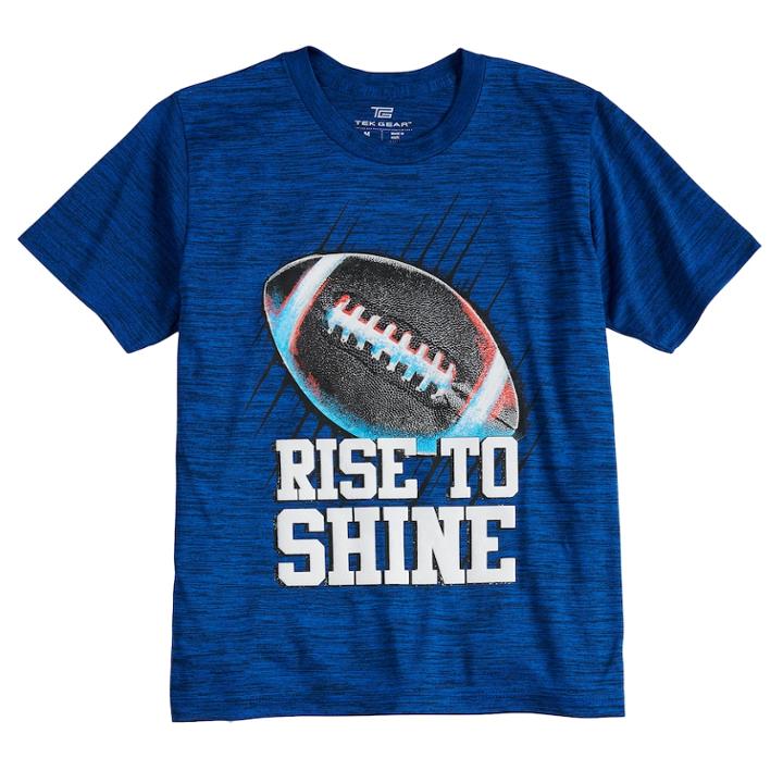 Boys 8-20 Adidas Rise To Shine Tee, Size: Small, Turquoise/blue (turq/aqua)
