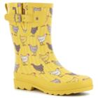 Western Chief Fowl Play Women's Waterproof Rain Boots, Size: 7, Med Yellow
