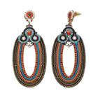 Gs By Gemma Simone Sun Salutation Collection Oval Drop Earrings, Teens, Multicolor