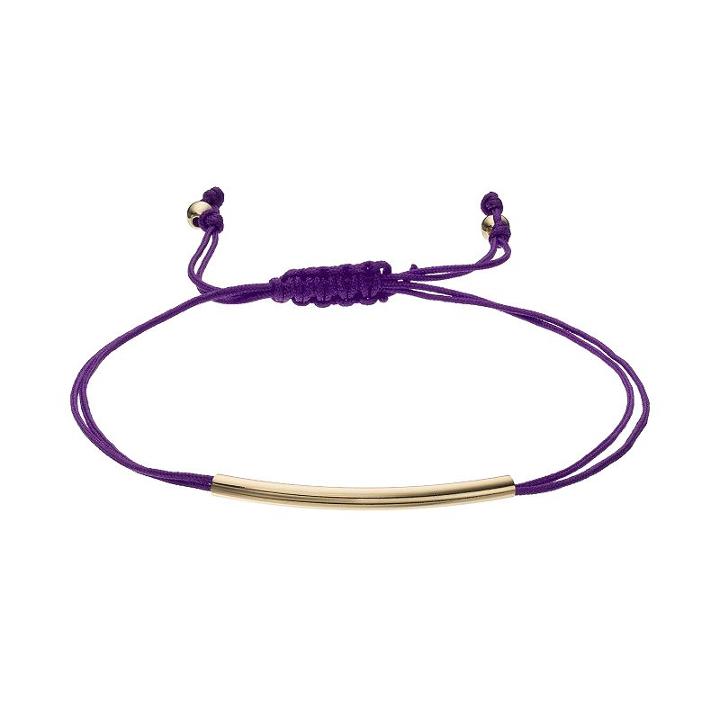 Lc Lauren Conrad Birth Month Curved Tube Cord Bracelet, Women's, Purple