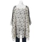 Mudd&reg; Floral Poncho, Women's, Lt Beige