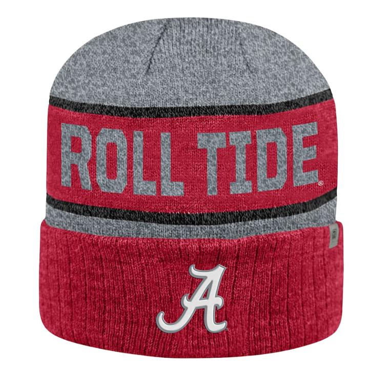 Adult Top Of The World Alabama Crimson Tide Below Zero Ii Beanie, Adult Unisex, Med Red