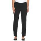 Petite Dana Buchman Slimming Solution Classic Fit Dress Pants, Women's, Size: Xl Petite, Black