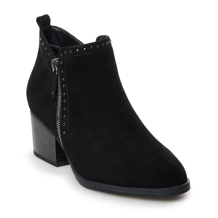 Sonoma Goods For Life&trade; Stone Women's Ankle Boots, Size: Medium (8.5), Black