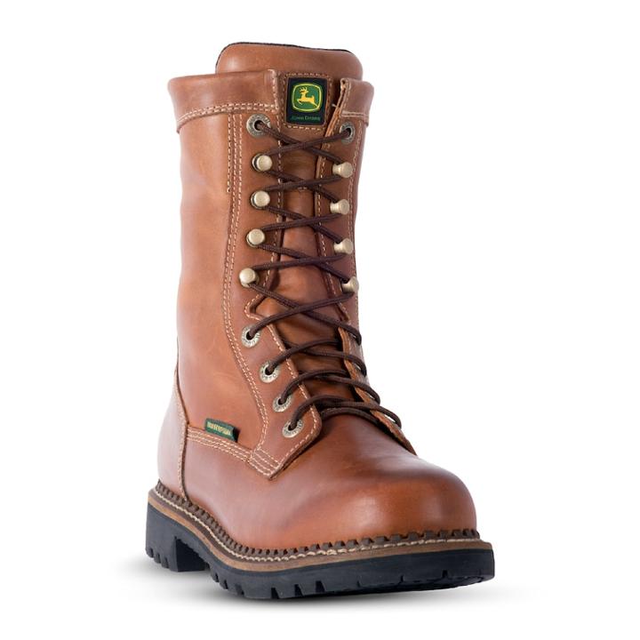 John Deere Logger Men's Waterproof 8-in. Work Boots, Size: Medium (11), Brown