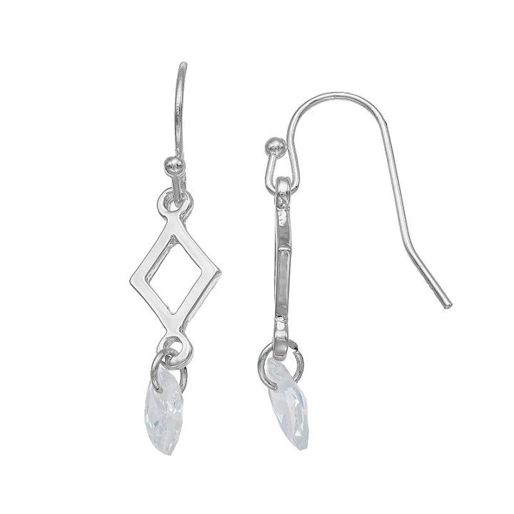 Lc Lauren Conrad Nickel Free Kite Drop Earrings, Women's, Silver