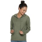 Juniors' So&reg; Drop Shoulder Sweater Hoodie, Teens, Size: Large, Med Grey