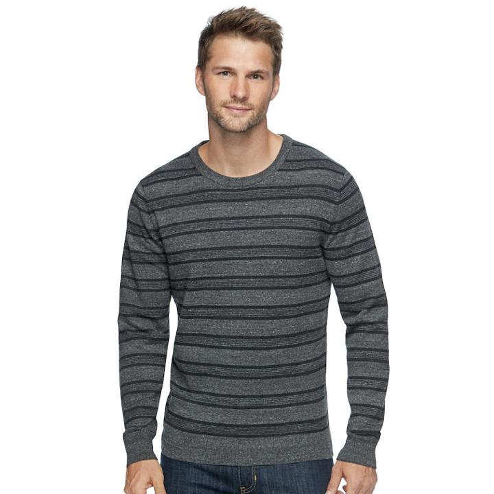 Men's Sonoma Goods For Life&trade; Coolmax Classic-fit Crewneck Sweater, Size: Small, Black