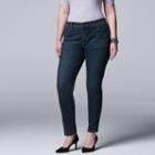 Plus Size Simply Vera Vera Wang Skinny Jeans, Women's, Size: 20 W, Med Blue