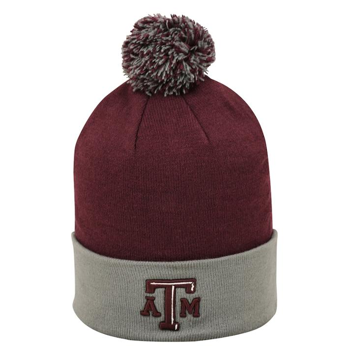 Adult Top Of The World Texas A & M Aggies Pom Knit Hat, Men's, Dark Red