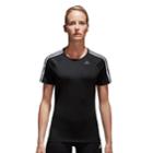 Women's Adidas D2m 3-stripe Graphic Tee, Size: Large, Black