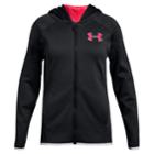 Girls 7-16 Under Armour Fleece Full Zip Hoodie, Size: Large, Black