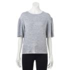 Women's Apt. 9&reg; Glitter Elbow Sleeve Tee, Size: Xs, White