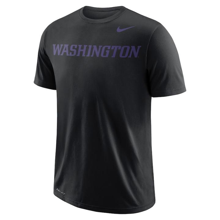 Men's Nike Washington Huskies Wordmark Tee, Size: Xl, Black