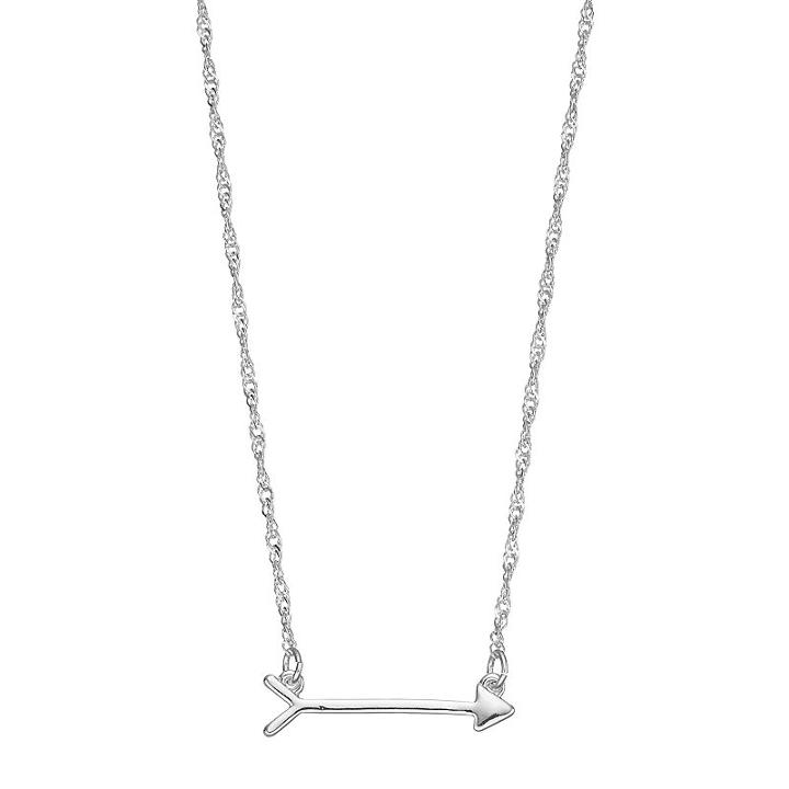Lc Lauren Conrad Silver Tone Arrow Necklace, Women's