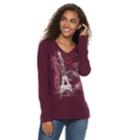 Women's Sonoma Goods For Life&trade; Graphic V-neck Tee, Size: Small, Med Purple