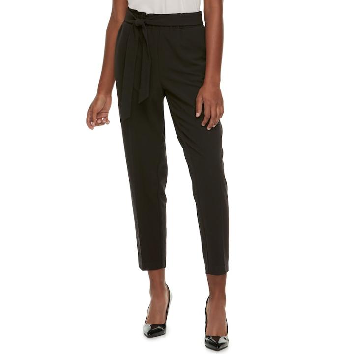 Juniors' Candie's&reg; Mid-rise Paper Bag Pull-on Pants, Teens, Size: Medium, Black