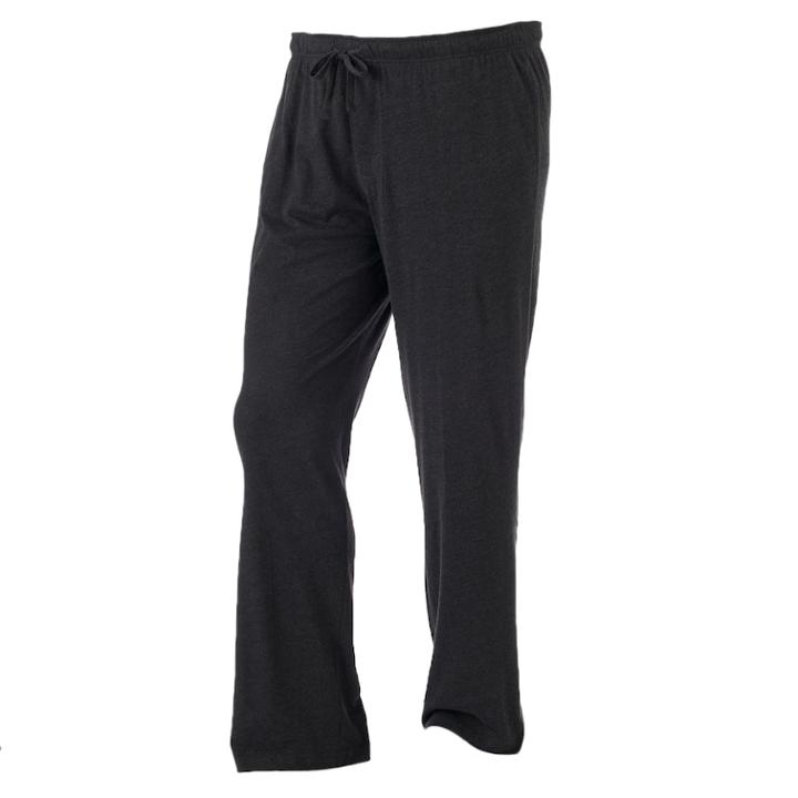 Big & Tall Croft & Barrow&reg; Solid Jersey Knit Lounge Pants, Men's, Size: L Tall, Dark Grey