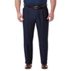 Big & Tall Haggar Premium Comfort Classic-fit Stretch No-iron Pleated Dress Pants, Men's, Size: 48x29, Blue