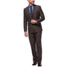 Men's Haggar Tailored-fit Travel Performance Suit Jacket, Size: 44 Long, Brown Oth
