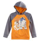 Boys 4-7x Star Wars A Collection For Kohl's Star Wars Episode Vii: The Force Awakens Glow-in-the-dark R2-d2 & Bb-8 Hoodie, Size: 7, Orange