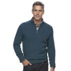 Men's Croft & Barrow&reg; True Comfort Classic-fit Quarter-zip Sweater, Size: Xl, Dark Blue