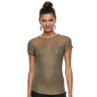Juniors' Candie's&reg; Illusion Sweetheart Tee, Teens, Size: Xl, Green