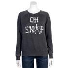Juniors' Grayson Threads Oh Snap Skeleton Graphic Top, Teens, Size: Xl, Grey (charcoal)
