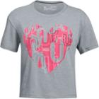 Girls 7-16 Under Armour Heart Graphic Tee, Size: Medium, Med Grey