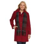 Women's Towne By London Fog Wool Blend Coat, Size: Small, Med Red